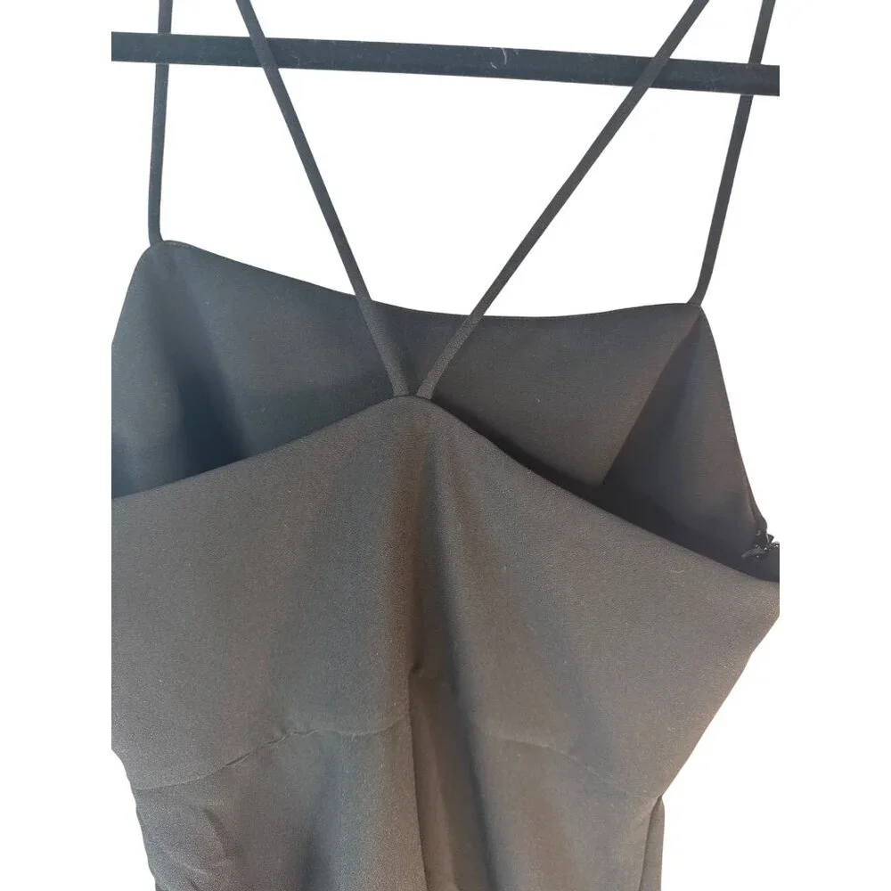 2/$30 ZARA Black Small Sleeveless Ruched Mini Dress NWT - Picture 13 of 16